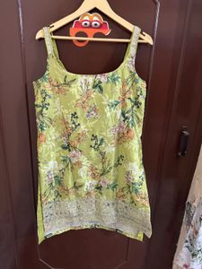 Baby Green Festive Embroidered Suit