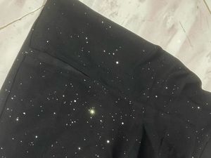 Savana Asymmetrical mini glitter skirt
