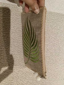 Handmade Leaf Design Pouch