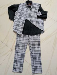 Boy's Plaid Suit Set