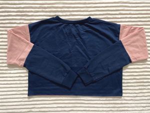 Colourblock Crop Pullover