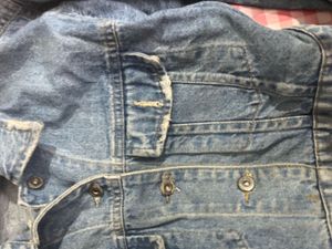 Classic Blue Denim oversized cropped Jacket