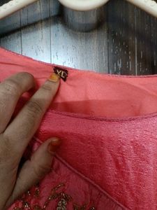 Pink Embroidered Skirt &amp; Top Set