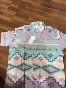 Bershka Patterned Button-Up Shirt