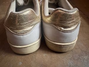 White and Gold Sneakers