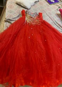 Stunning Red Embellished Gown