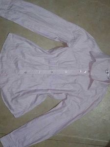 Chic Pink Striped Button-Down Shirt
