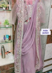 Beautiful Lilac Lehenga Choli with Jacket