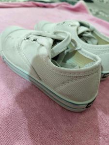 Comfortable White Canvas Sneakers for Kids
