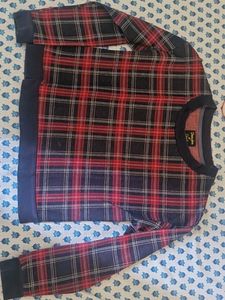 Men's Plaid Crewneck Sweatshirt