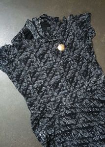 Stylish Black &amp; White Print Dress