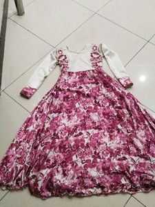 Floral Print Ethnic Gown