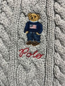 Polo Bear Cable Knit Scarf
