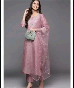 Elegant Pink Kurta Set with Dupatta