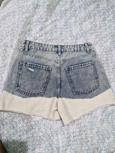 Distressed multi colored  Denim Shorts