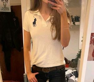 RL dupe White Polo Shirt with Emblem