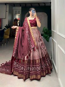 Maroon & Beige Lehenga
