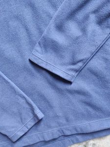 Blue Mock Neck Top