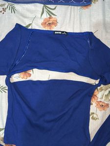 Blue Crop Top