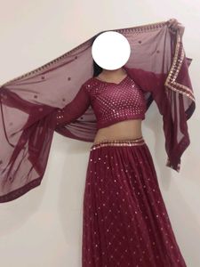 Maroon Lehenga Choli Set