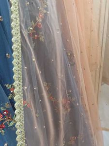 Elegant Embroidered Grey Gown