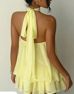 Chic Yellow Mini Dress