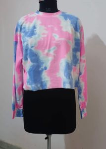 Tie-Dye Crop Sweatshirt