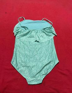 H&amp;M Mint Green Polka Dot One-Piece Swimsuit