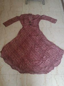 Patterned Long Sleeve Dress