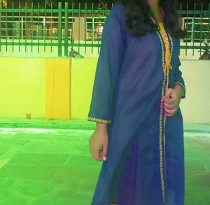Vintage Blue &amp; Mustard Two-Piece Set