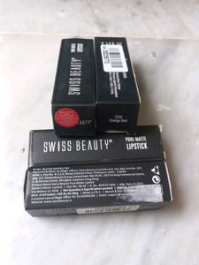 Swiss Beauty Matte Lipstick - Orange Red only 1