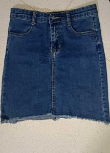 Classic Blue Denim Mini Skirt