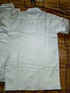 Kids White Cotton Shirt Combo – Half Sleeve &amp; Full