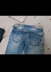 Designer Blue Anchor Print Jeans