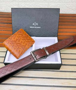 Armani Exchange Belt &amp; Wallet Set