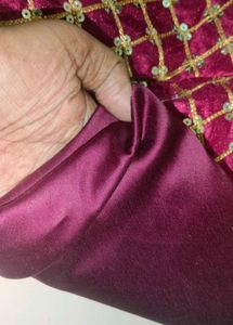 Purple Saree With Blouse