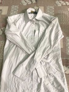 BASICS White Long Sleeve Buttom shirt