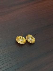 Gold Plated Round Earrings