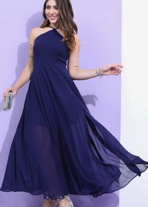Elegant Navy Blue Maxi Dress