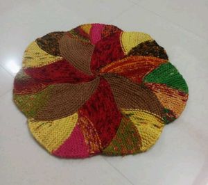 Colorful Handcrafted Round Rug