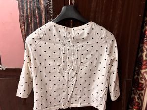 Cute Polka Dot Cropped Top