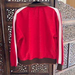 Like New Zara Red Track Bomber Jacket