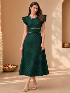 Ethnic Gown with Gold Dots