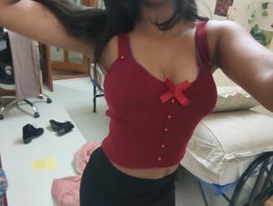 Cute Red Bow Crop Top