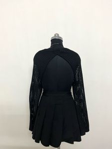 Y2K Black Knit Shrug
