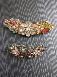 Elegant Rhinestone Hair Clips Set