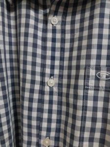 Men's Blue Gingham Checkered Shirt