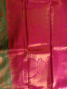 Elegant Green &amp; Gold Saree
