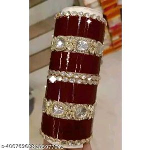 Red Bridal Chura Set