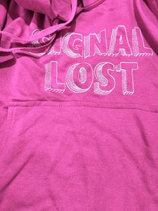 Pink Hoodie with Graphic Print
